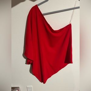 Red Women’s One ShoulderTop